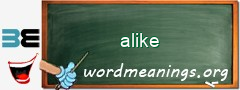 WordMeaning blackboard for alike